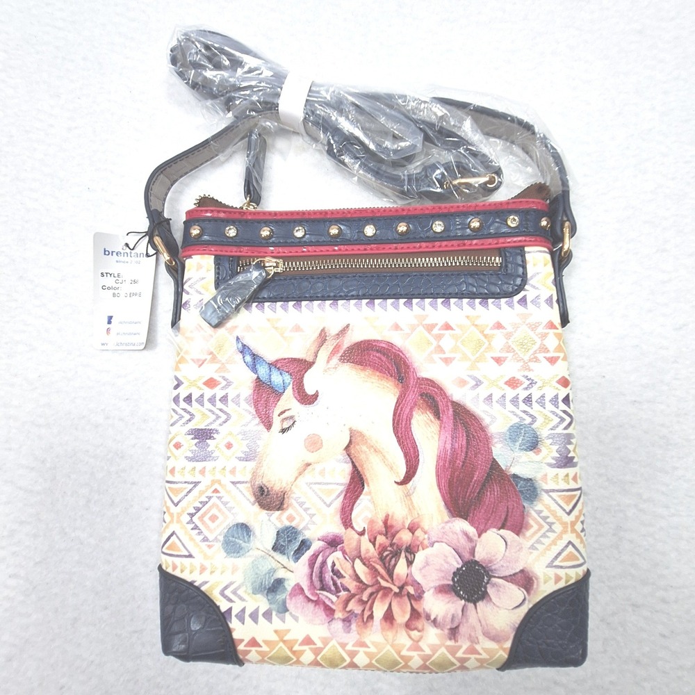 Brentano Crossbody Bag Womens Small Multi Boho Eppie Unicorn CJ11258 NWT